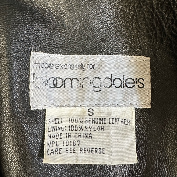 Vintage Bloomingdale’s black soft buttery lambskin leather Sz S calf length coat - Picture 10 of 10